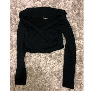 Long sleeve off the shoulder